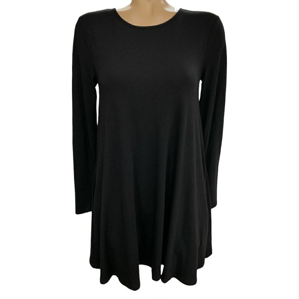 Zenana Premium Outfitters Classic Black Long Sleeve Top Size S
